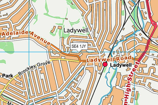 SE4 1JY map - OS VectorMap District (Ordnance Survey)