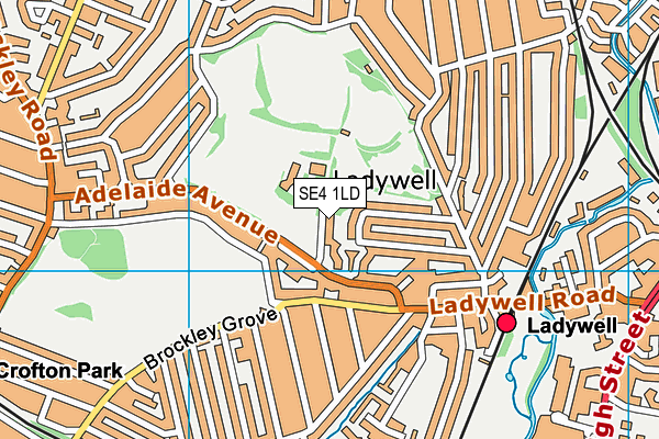 SE4 1LD map - OS VectorMap District (Ordnance Survey)