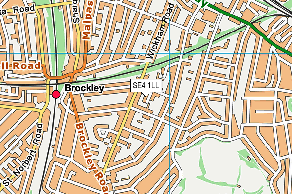 SE4 1LL map - OS VectorMap District (Ordnance Survey)