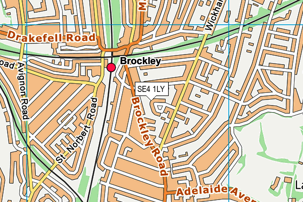 SE4 1LY map - OS VectorMap District (Ordnance Survey)