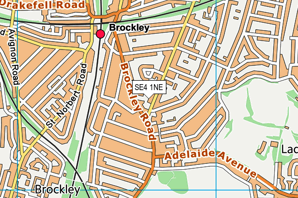 SE4 1NE map - OS VectorMap District (Ordnance Survey)