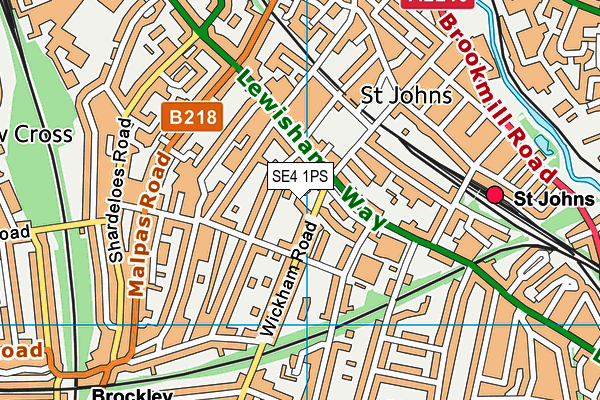 SE4 1PS map - OS VectorMap District (Ordnance Survey)