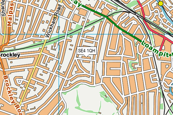SE4 1QH map - OS VectorMap District (Ordnance Survey)