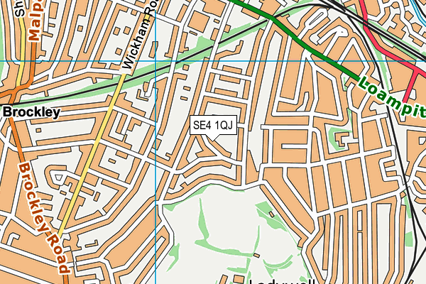 SE4 1QJ map - OS VectorMap District (Ordnance Survey)