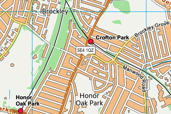 SE4 1QZ map - OS VectorMap District (Ordnance Survey)