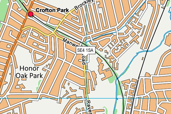 Prendergast Ladywell School map (SE4 1SA) - OS VectorMap District (Ordnance Survey)