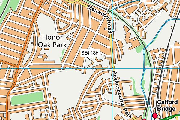 SE4 1SH map - OS VectorMap District (Ordnance Survey)