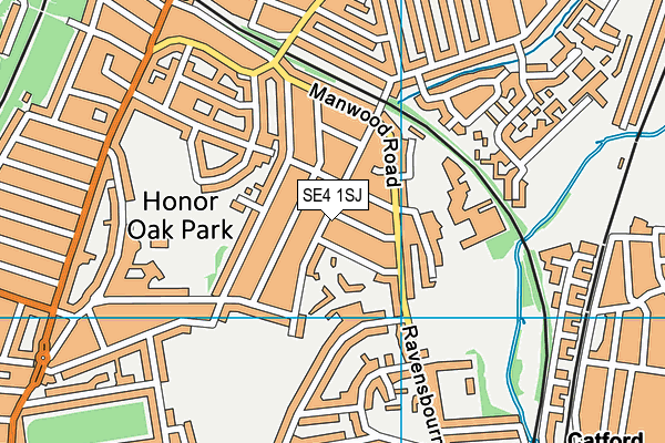 SE4 1SJ map - OS VectorMap District (Ordnance Survey)