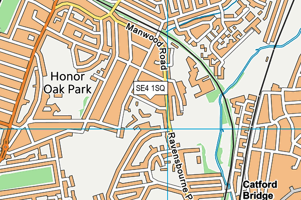 SE4 1SQ map - OS VectorMap District (Ordnance Survey)