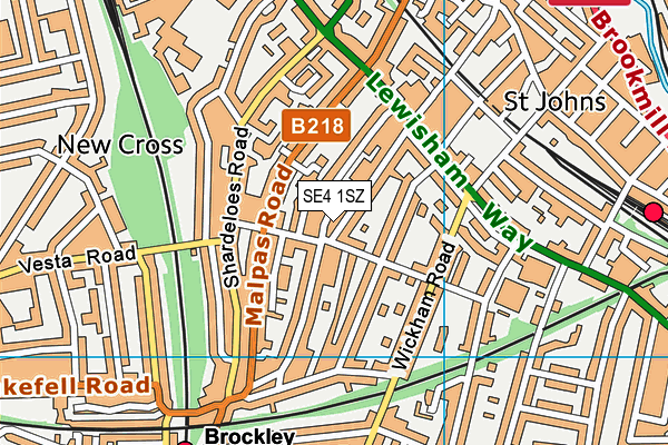 SE4 1SZ map - OS VectorMap District (Ordnance Survey)