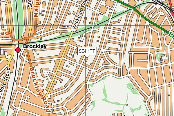 SE4 1TT map - OS VectorMap District (Ordnance Survey)