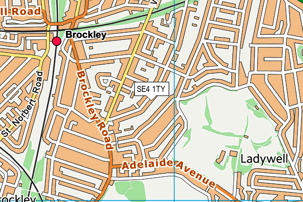 SE4 1TY map - OS VectorMap District (Ordnance Survey)