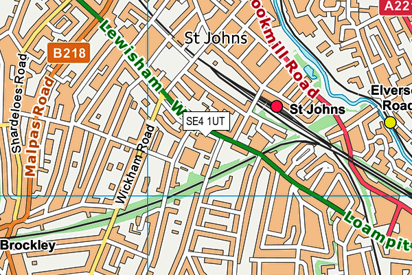 SE4 1UT map - OS VectorMap District (Ordnance Survey)