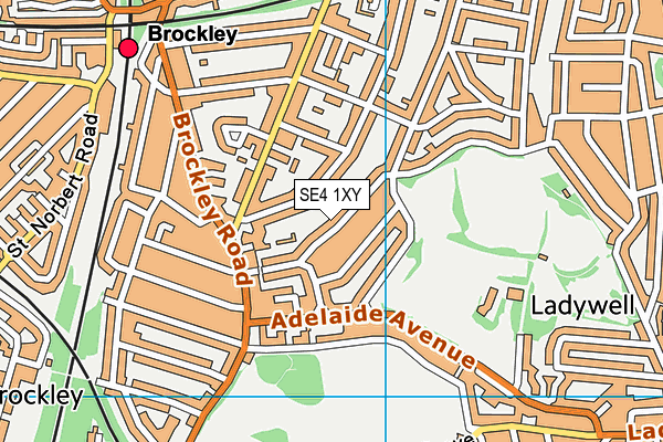 SE4 1XY map - OS VectorMap District (Ordnance Survey)