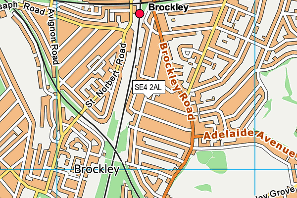 SE4 2AL map - OS VectorMap District (Ordnance Survey)