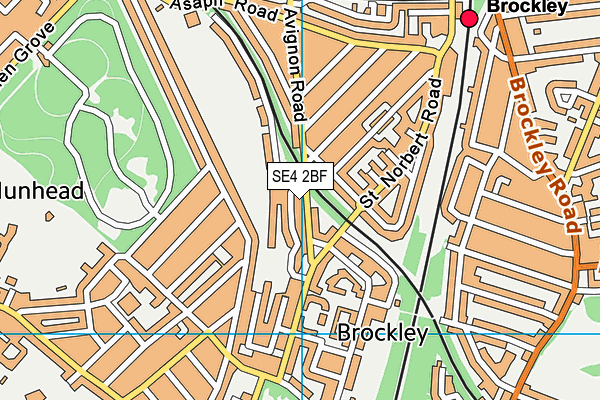 SE4 2BF map - OS VectorMap District (Ordnance Survey)