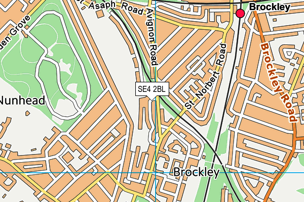 SE4 2BL map - OS VectorMap District (Ordnance Survey)