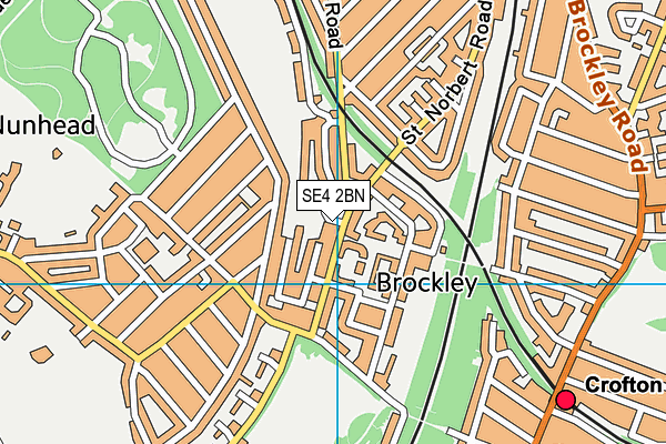 SE4 2BN map - OS VectorMap District (Ordnance Survey)