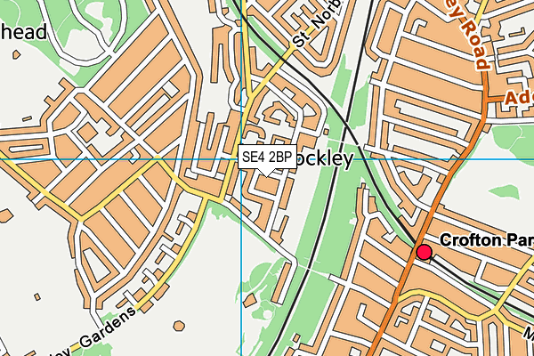 SE4 2BP map - OS VectorMap District (Ordnance Survey)