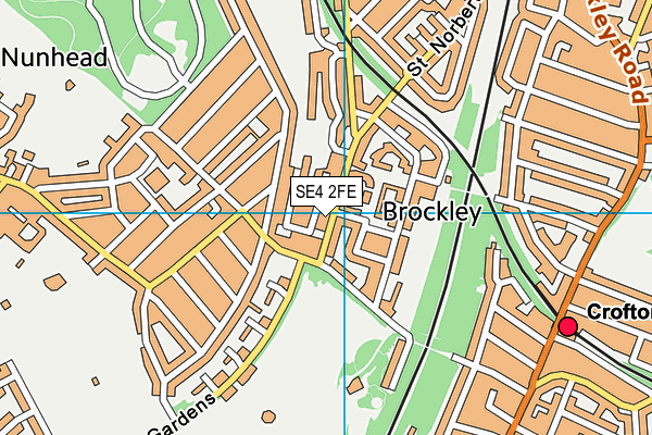 SE4 2FE map - OS VectorMap District (Ordnance Survey)