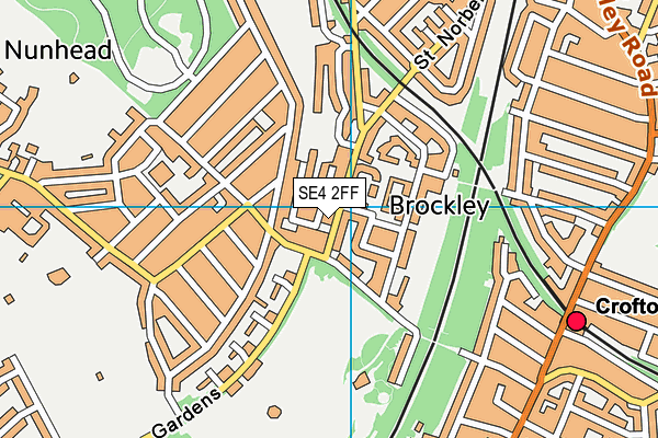 SE4 2FF map - OS VectorMap District (Ordnance Survey)