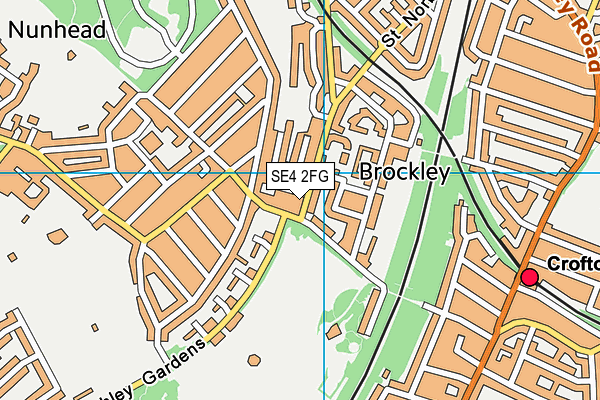 SE4 2FG map - OS VectorMap District (Ordnance Survey)
