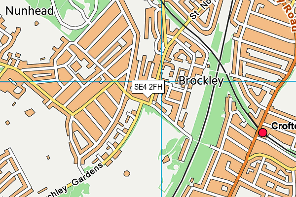SE4 2FH map - OS VectorMap District (Ordnance Survey)