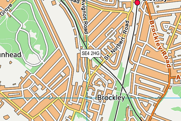 SE4 2HG map - OS VectorMap District (Ordnance Survey)