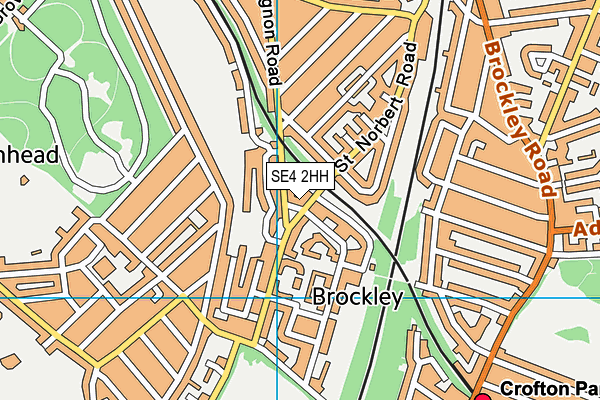 SE4 2HH map - OS VectorMap District (Ordnance Survey)