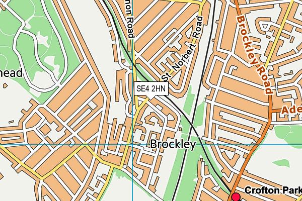 SE4 2HN map - OS VectorMap District (Ordnance Survey)