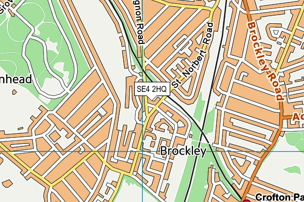 SE4 2HQ map - OS VectorMap District (Ordnance Survey)