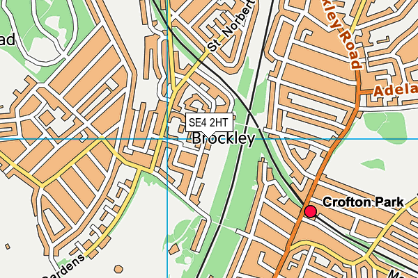 SE4 2HT map - OS VectorMap District (Ordnance Survey)