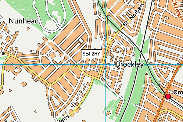 SE4 2HY map - OS VectorMap District (Ordnance Survey)