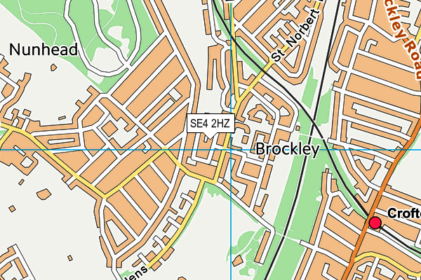SE4 2HZ map - OS VectorMap District (Ordnance Survey)