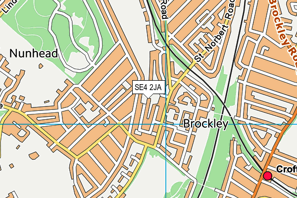 SE4 2JA map - OS VectorMap District (Ordnance Survey)
