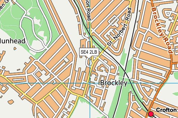 SE4 2LB map - OS VectorMap District (Ordnance Survey)