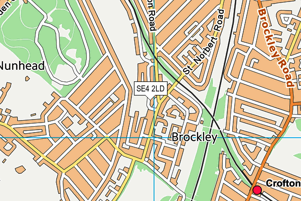 SE4 2LD map - OS VectorMap District (Ordnance Survey)