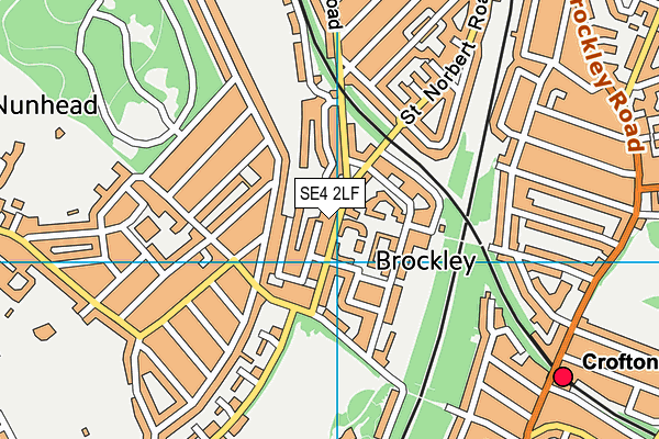 SE4 2LF map - OS VectorMap District (Ordnance Survey)