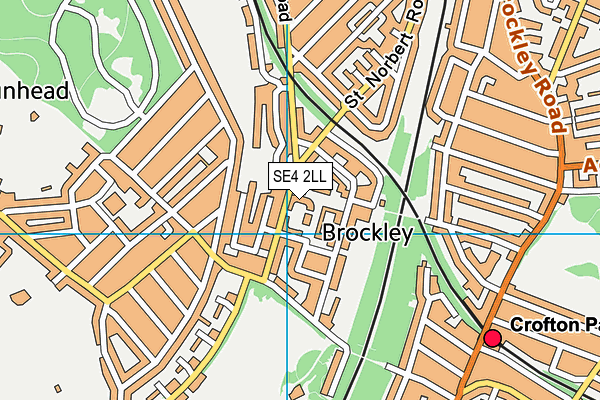 SE4 2LL map - OS VectorMap District (Ordnance Survey)