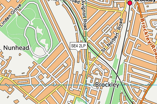 SE4 2LP map - OS VectorMap District (Ordnance Survey)
