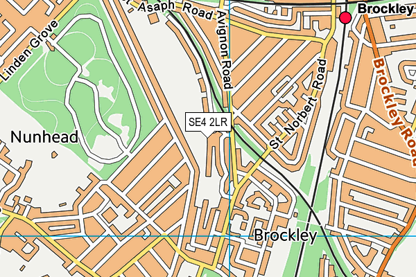 SE4 2LR map - OS VectorMap District (Ordnance Survey)