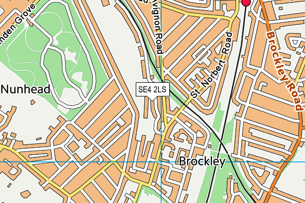 SE4 2LS map - OS VectorMap District (Ordnance Survey)