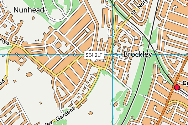 SE4 2LT map - OS VectorMap District (Ordnance Survey)