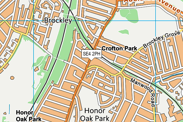 SE4 2PH map - OS VectorMap District (Ordnance Survey)