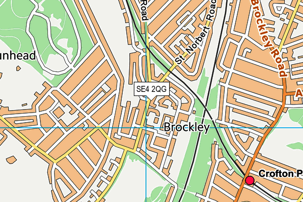 SE4 2QG map - OS VectorMap District (Ordnance Survey)