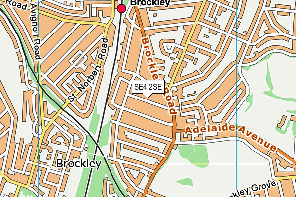 SE4 2SE map - OS VectorMap District (Ordnance Survey)