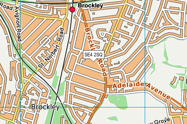 SE4 2SQ map - OS VectorMap District (Ordnance Survey)
