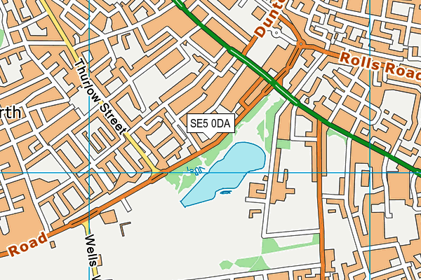 SE5 0DA map - OS VectorMap District (Ordnance Survey)