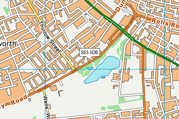 SE5 0DB map - OS VectorMap District (Ordnance Survey)