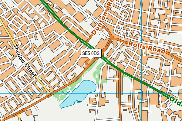 SE5 0DS map - OS VectorMap District (Ordnance Survey)